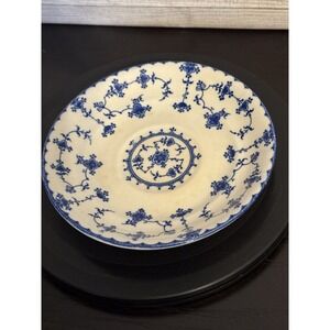 Vintage Blue Delft Floral Saucer 5.75" Under Glaze Amsterdam Japan Porcelain